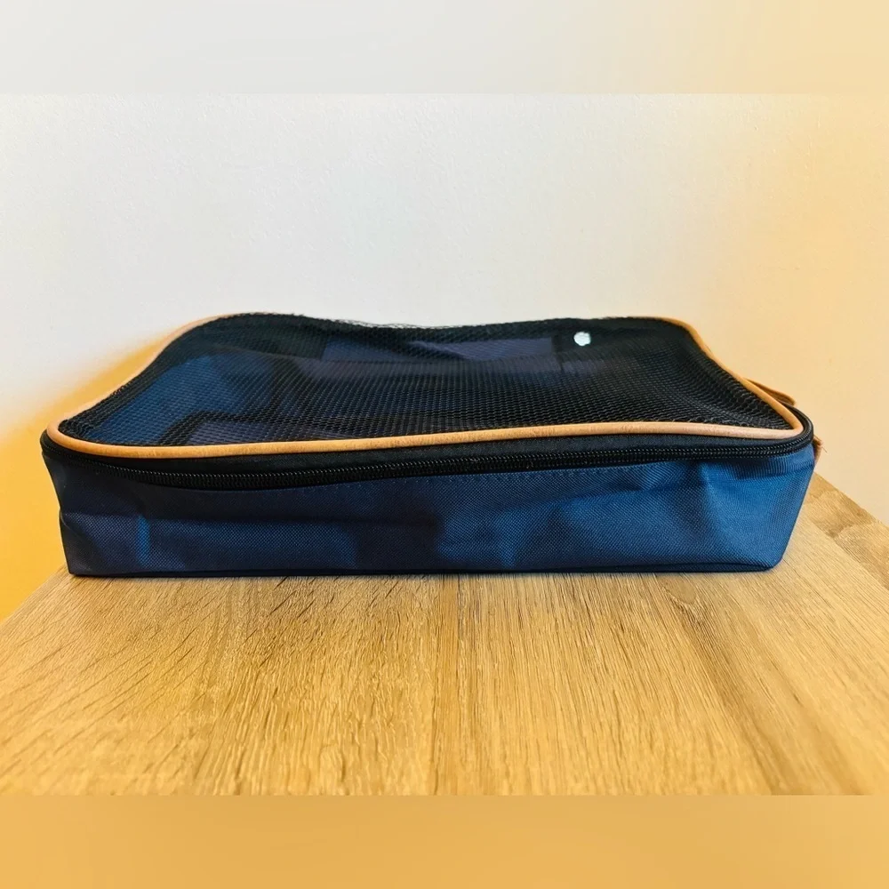 Blue Canvas Travel Totes Organizers Set